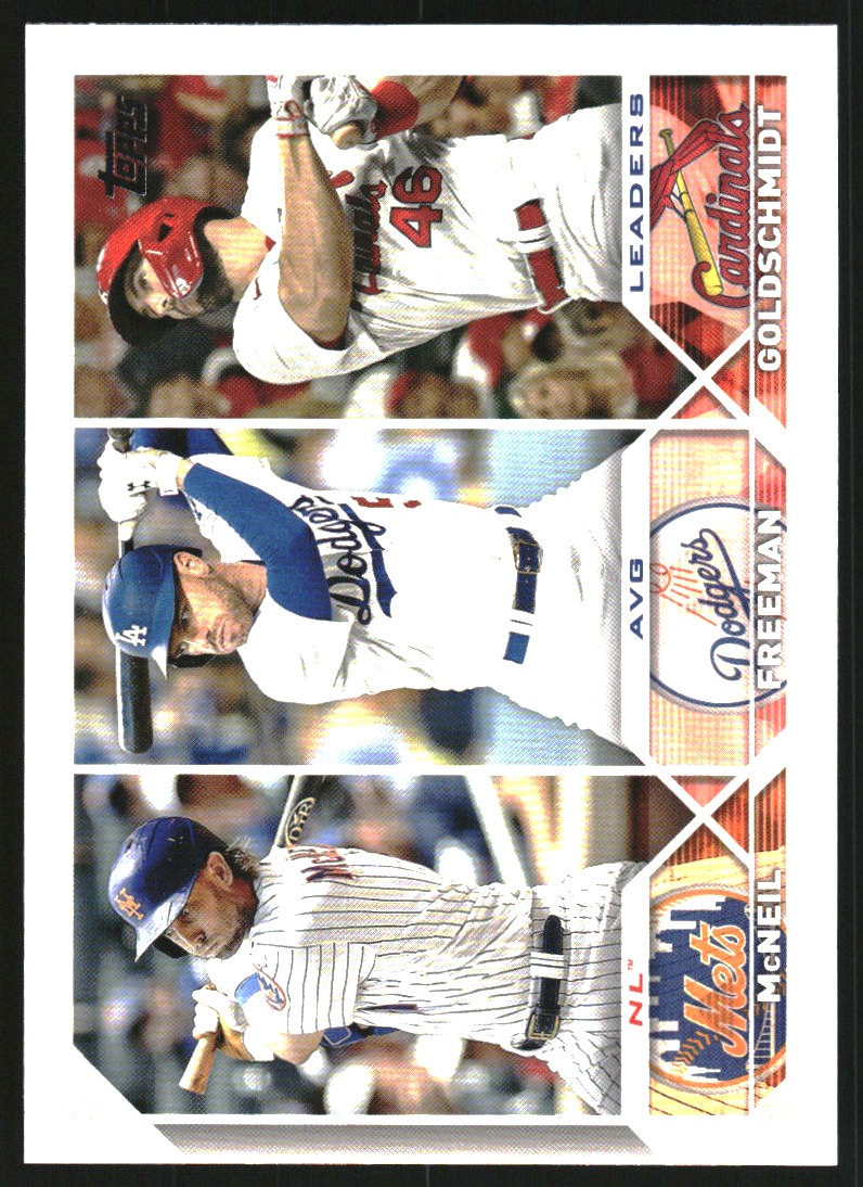 2023 Topps #43 Paul Goldschmidt/Freddie Freeman/Jeff McNeil LL