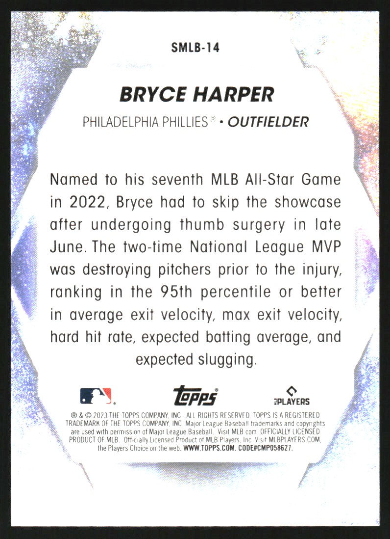 2023 Topps Stars of MLB #SMLB14 Bryce Harper