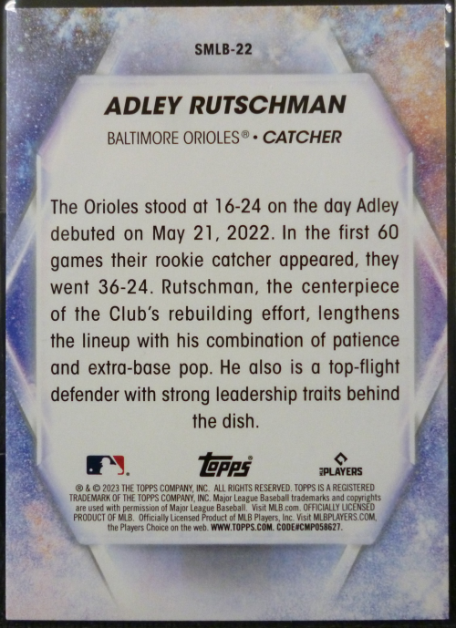 On-Card Autograph # to 25 or Lower - Adley Rutschman - 2023 MLB TOPPS NOW®  Stars of the Postseason