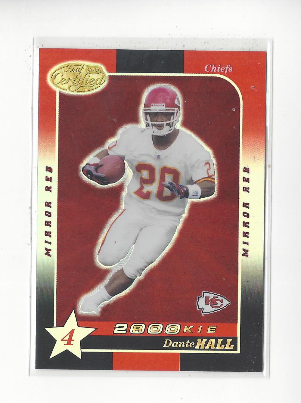 2000 Leaf Certified Mirror Red #215 Dante Hall