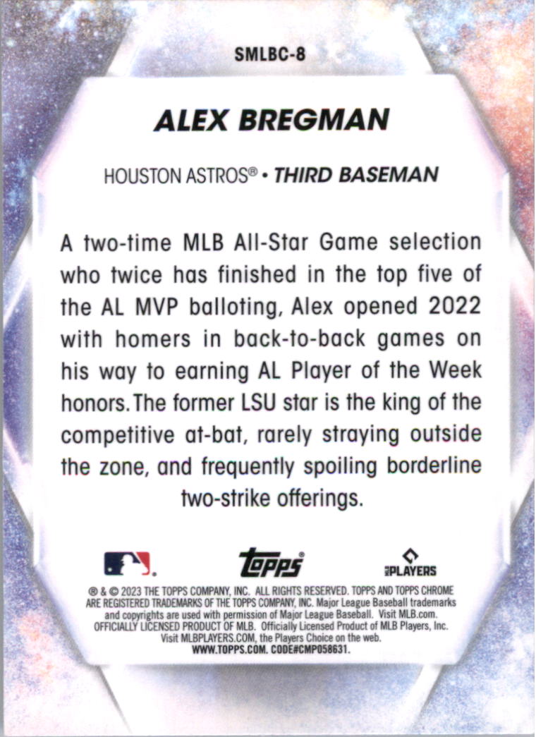 2022 Topps Stars of MLB #SMLB-8 Alex Bregman Houston Astros MLB Baseball  Card NM-MT