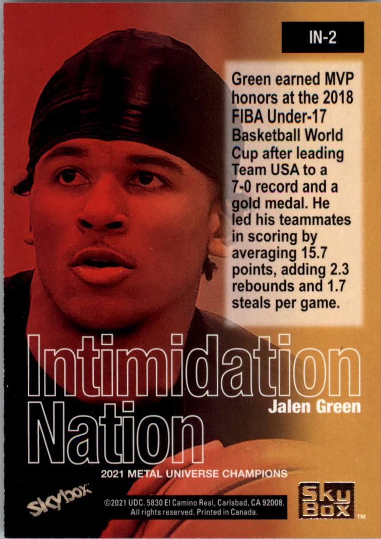 2021 Metal Universe Champions Intimidation Nation YOU PICK - Picture 3 of 37