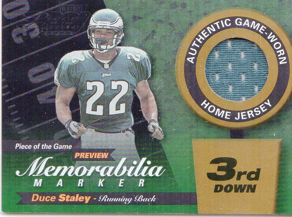 2000 Leaf Limited Piece of the Game Previews Third Down #DS22G Duce Staley
