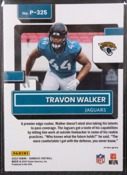 2022 Donruss Optic Rated Rookies Preview Green Velocity #325 Travon Walker RR