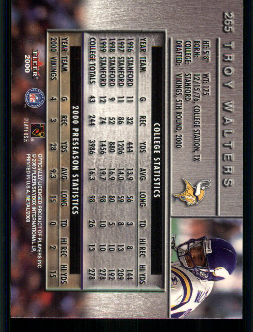 2000 Metal (Fleer) Football "Main Set" Cards - Picture 79 of 118