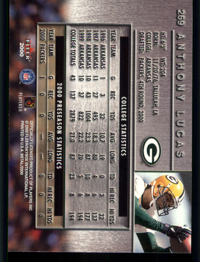 2000 Metal (Fleer) Football "Main Set" Cards - Picture 85 of 118
