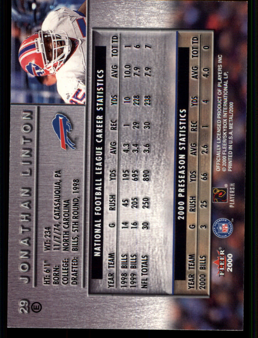 2000 Metal (Fleer) Football "Emerald" Parallel Cards - Picture 3 of 45