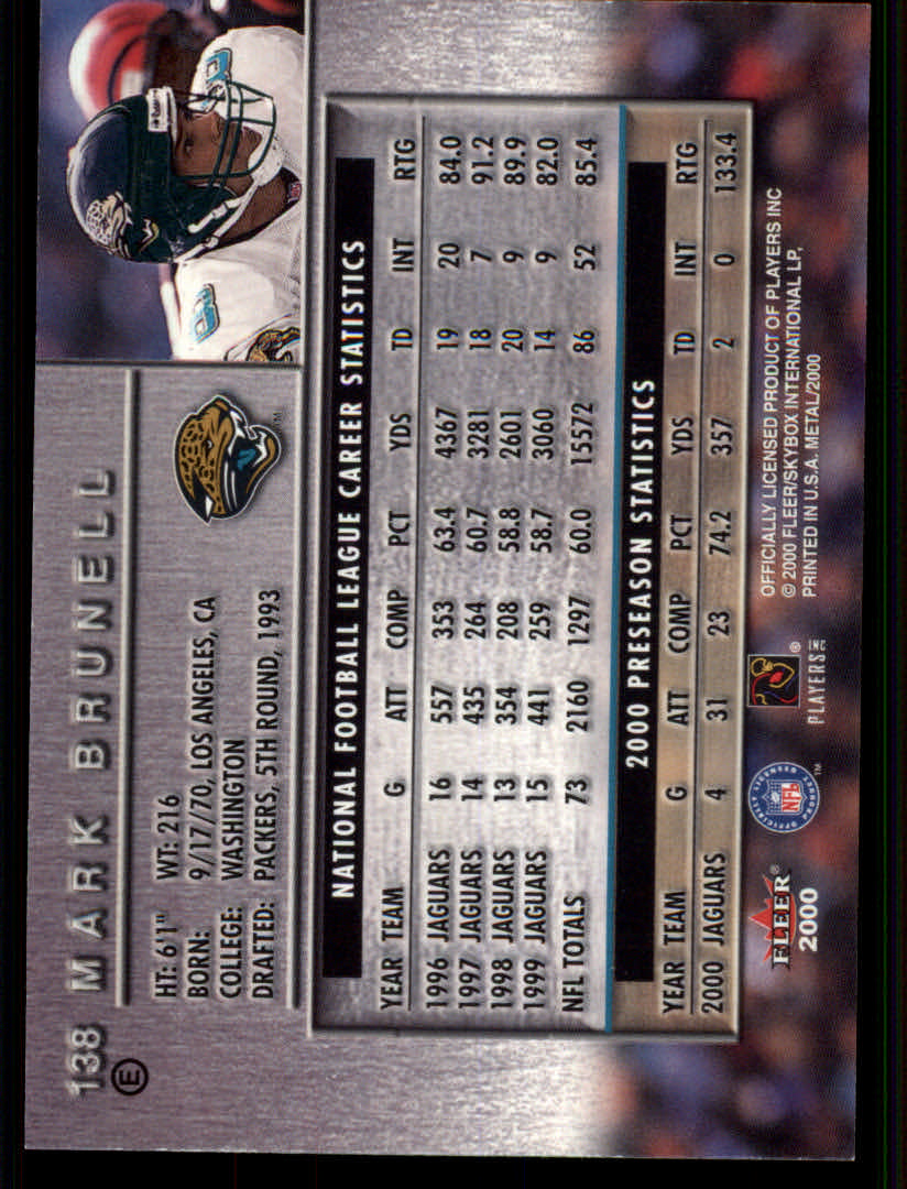 2000 Metal (Fleer) Football "Emerald" Parallel Cards - Picture 11 of 45