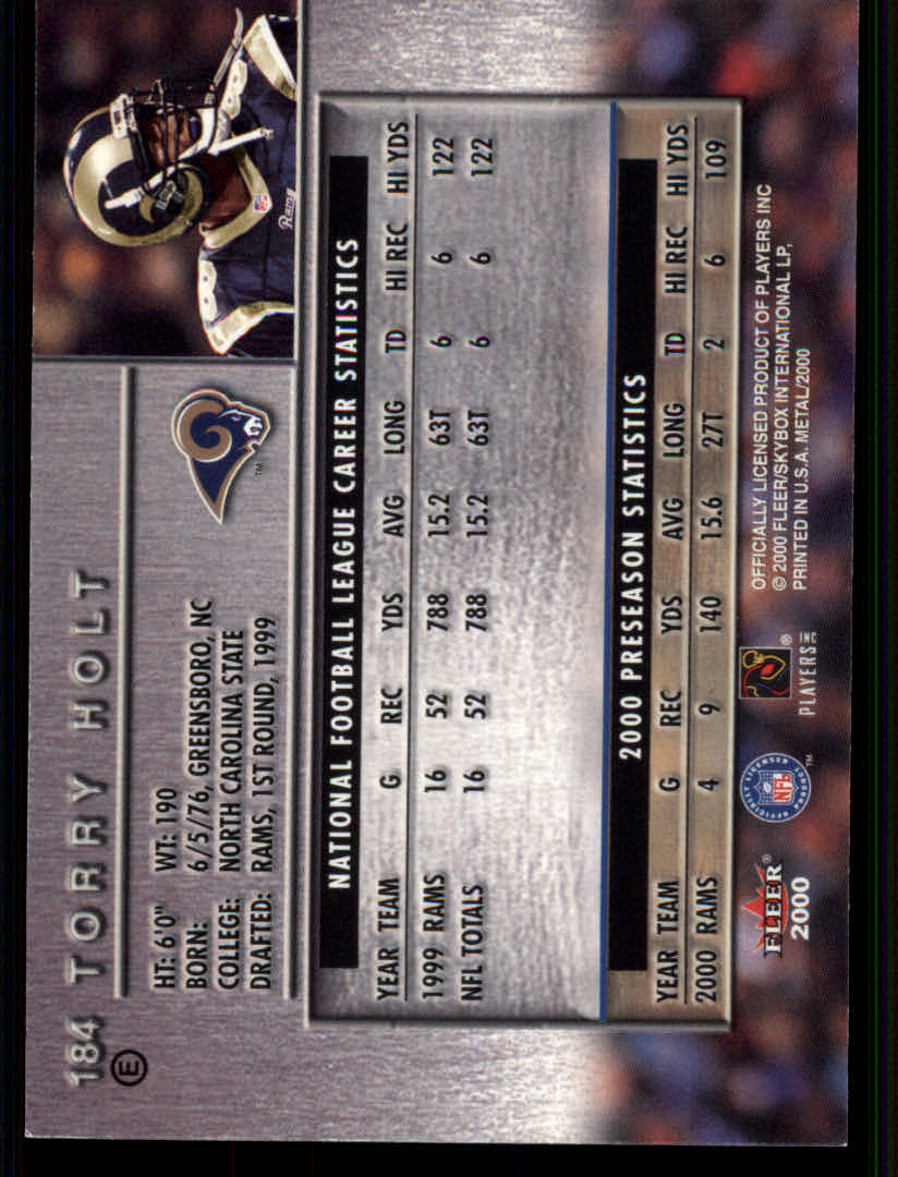 2000 Metal (Fleer) Football "Emerald" Parallel Cards - Picture 19 of 45