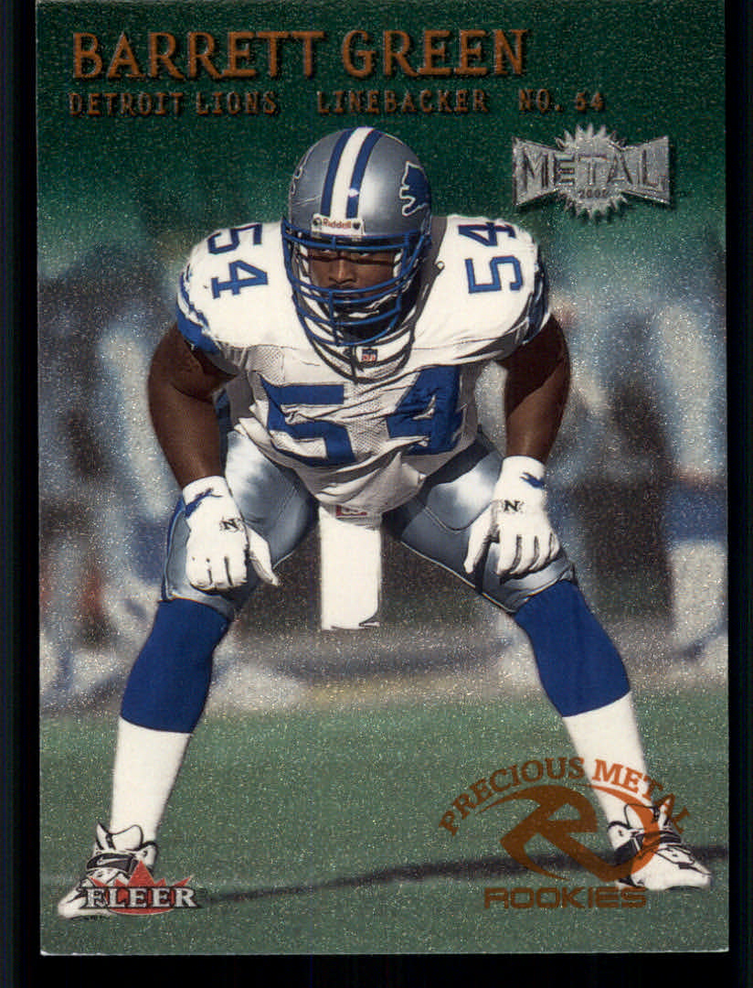 2000 Metal (Fleer) Football "Emerald" Parallel Cards - Picture 22 of 45