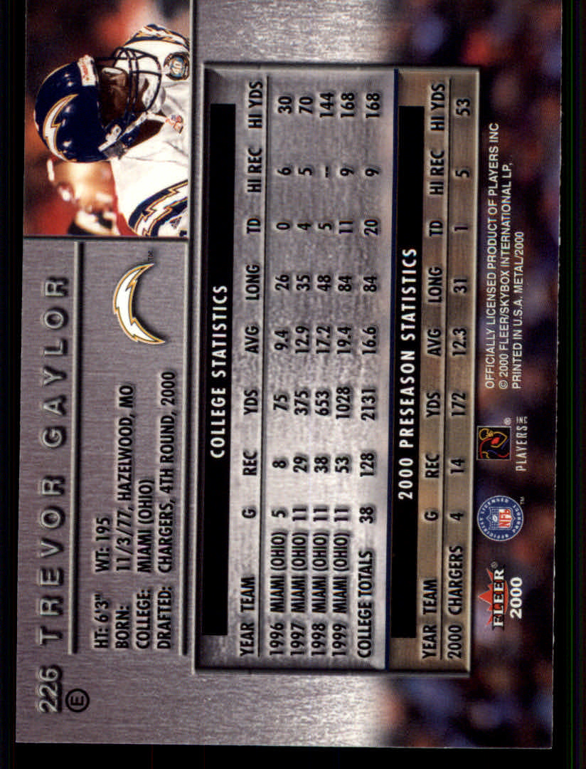2000 Metal (Fleer) Football "Emerald" Parallel Cards - Picture 29 of 45