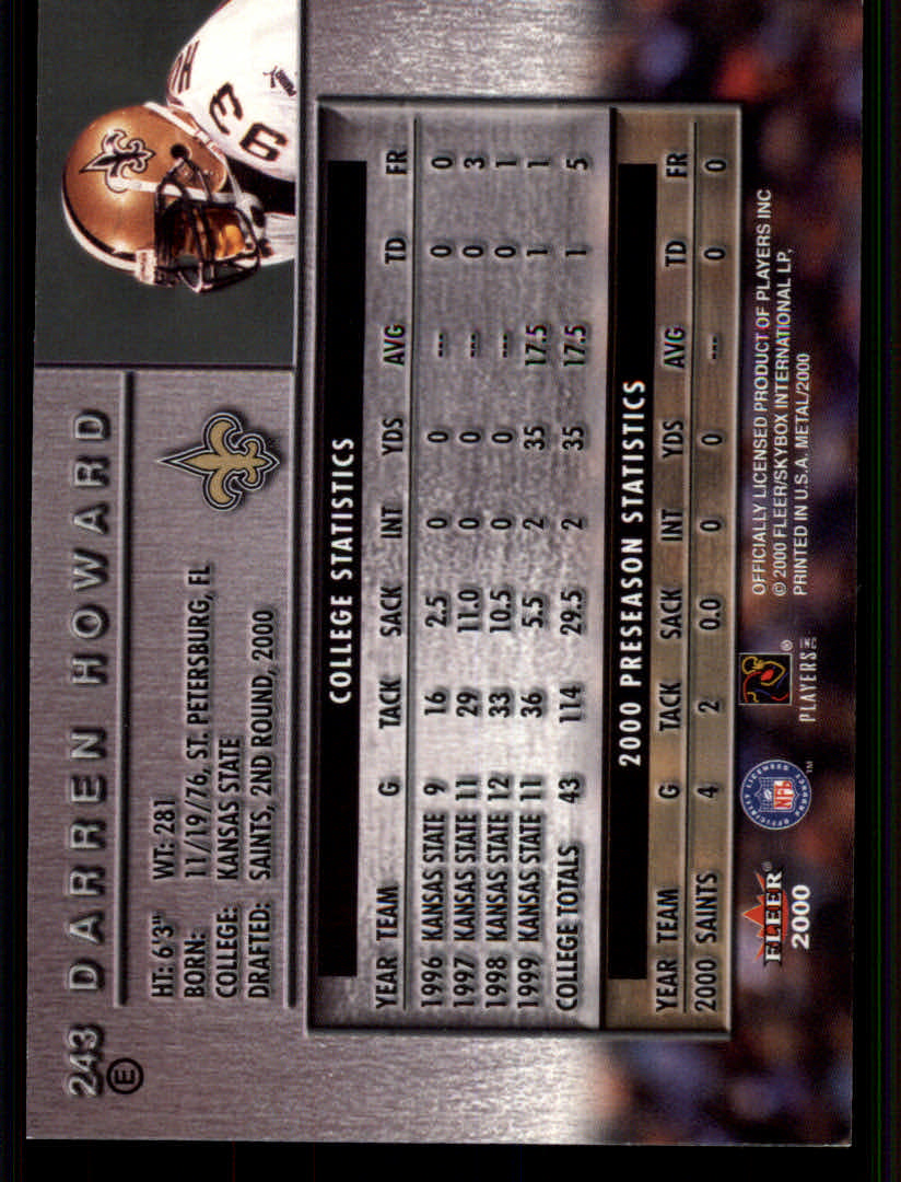 2000 Metal (Fleer) Football "Emerald" Parallel Cards - Picture 35 of 45