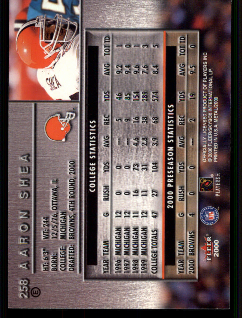 2000 Metal (Fleer) Football "Emerald" Parallel Cards - Picture 39 of 45