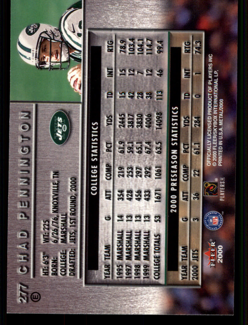 2000 Metal (Fleer) Football "Emerald" Parallel Cards - Picture 43 of 45