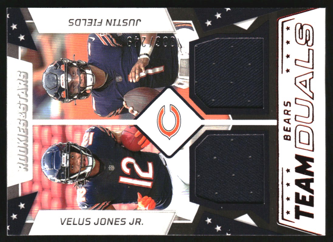 2022 Rookies and Stars Team Dual Jerseys #19 Velus Jones Jr./Justin Fields