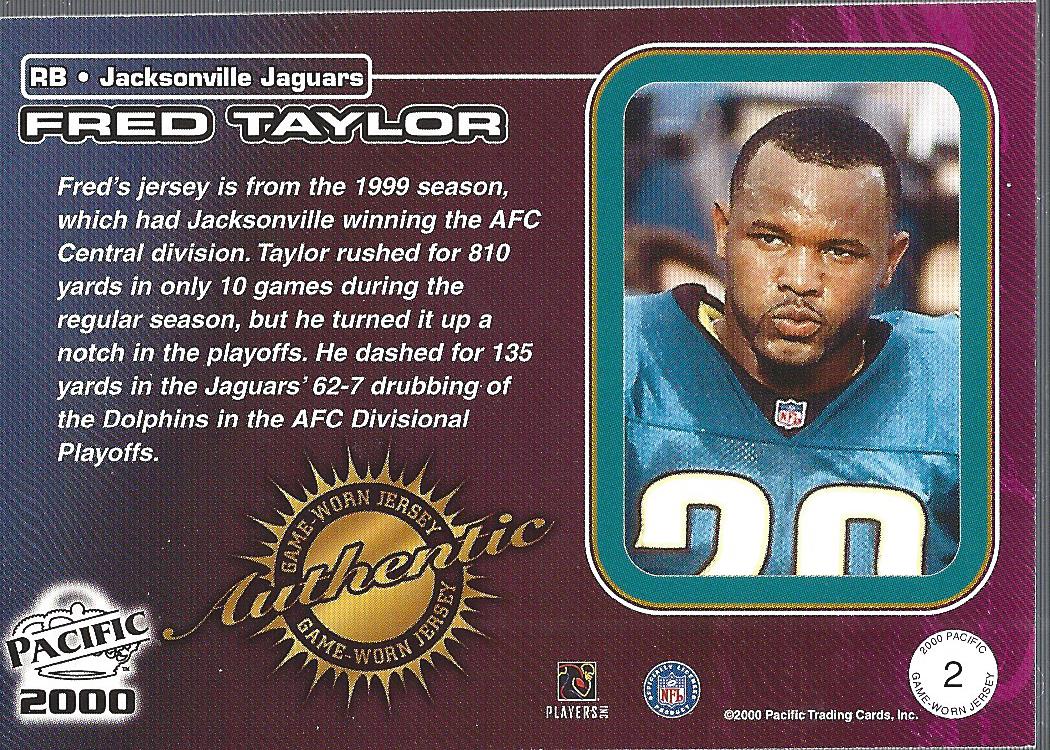 Fred Taylor Signed Jaguars White Jersey (Beckett) Jacksonville RB