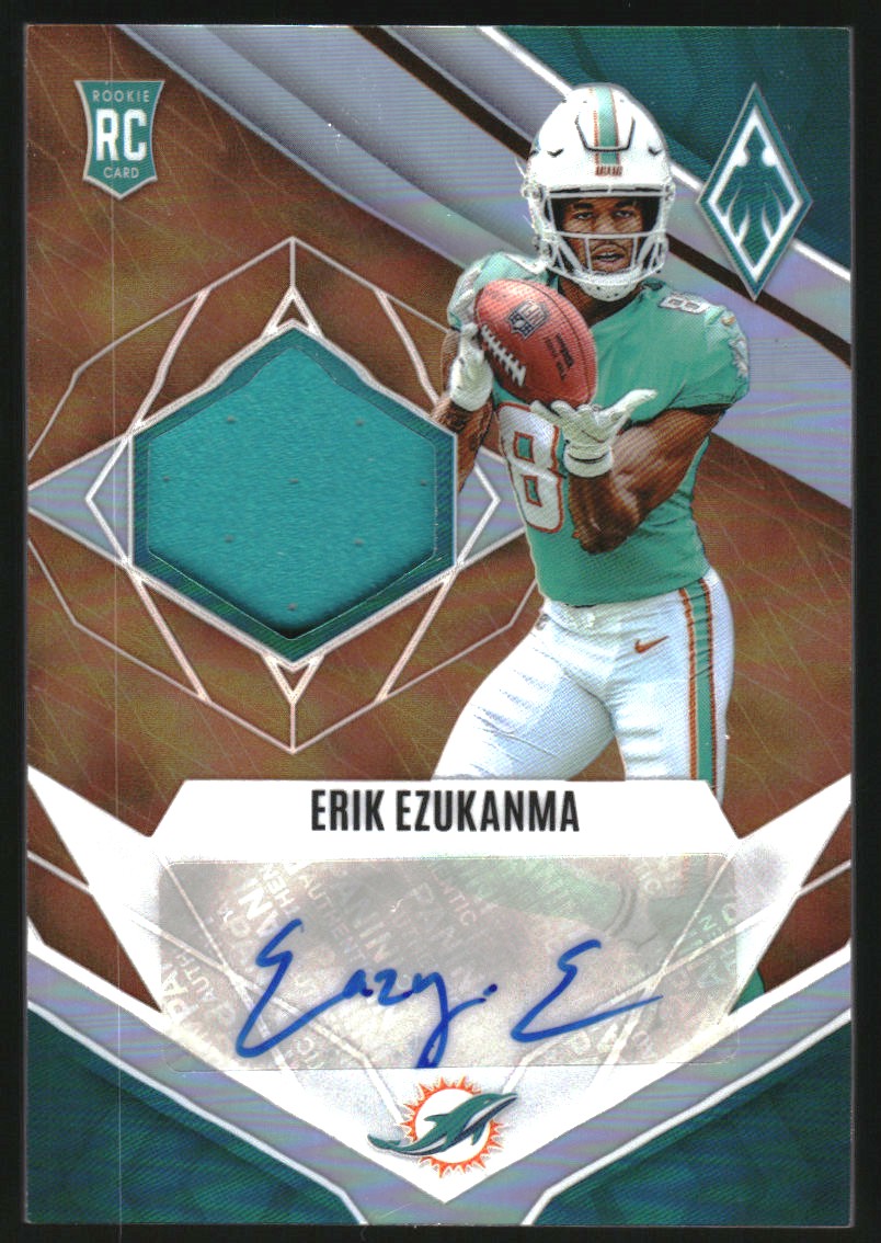 2022 Panini Phoenix Rookie Premiere Jersey Autographs Orange #39 Erik Ezukanma/149