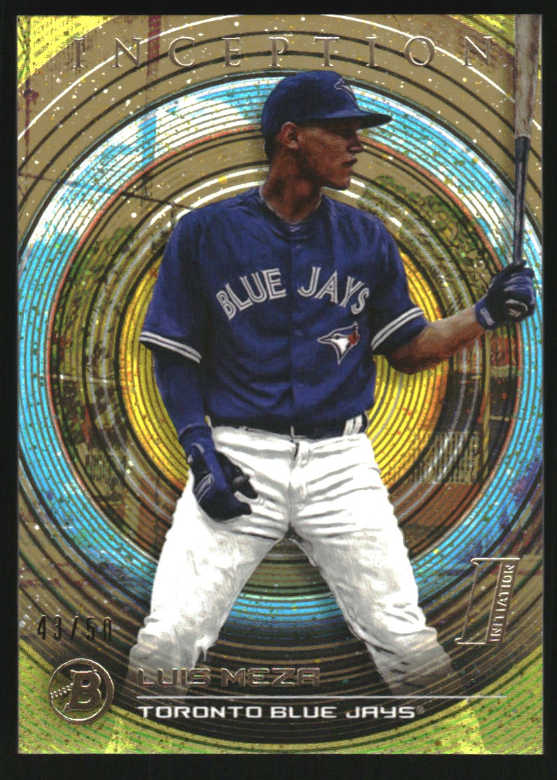 2022 Bowman Chrome Draft Sky Blue Refractors #BDC89 Luis Meza on 