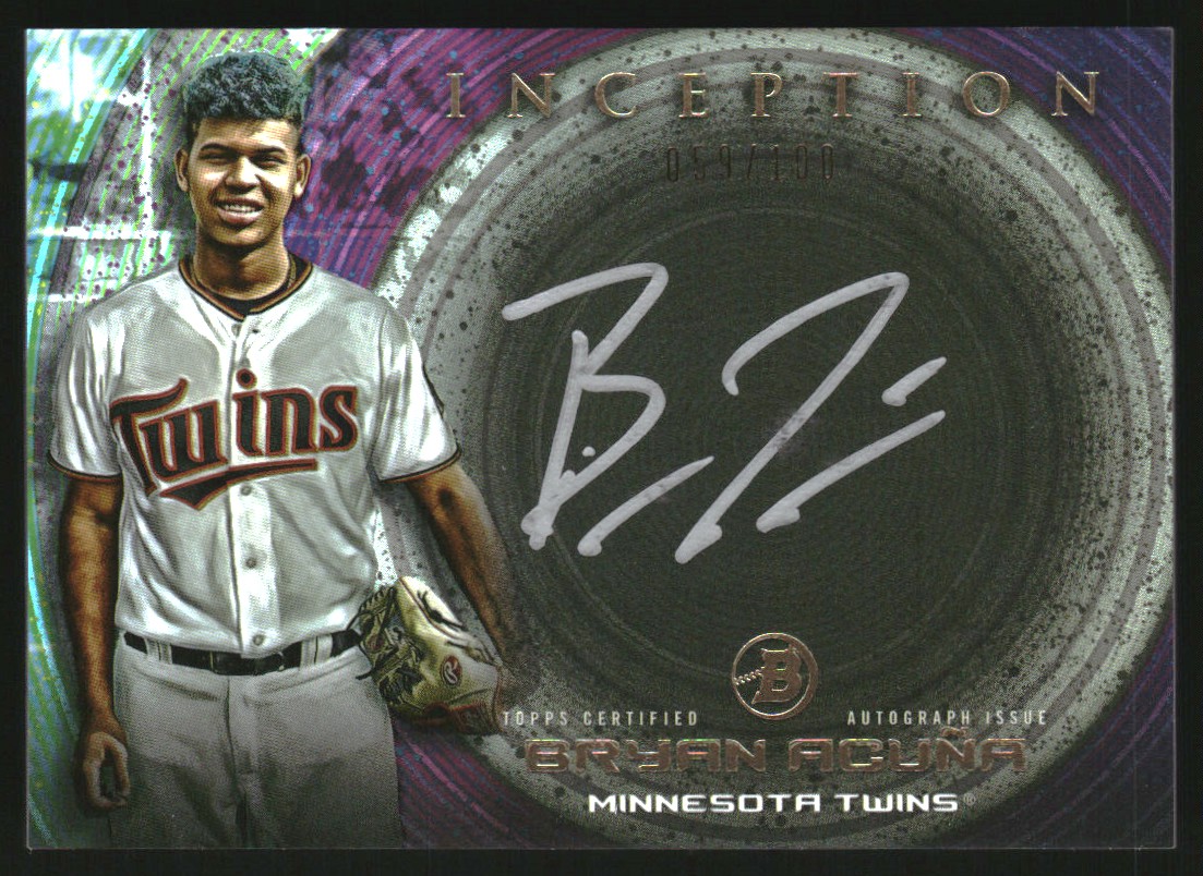 2022 Bowman Inception Silver Signings #ISSBA Bryan Acuna