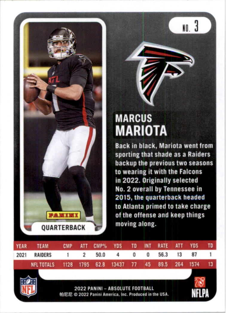 2022 Absolute Retail Football Card Pick (Base)