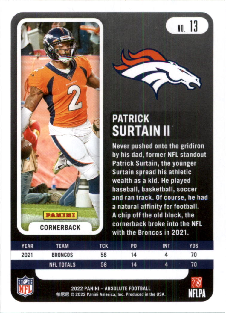 2022 Absolute Retail Football Card Pick (Base)