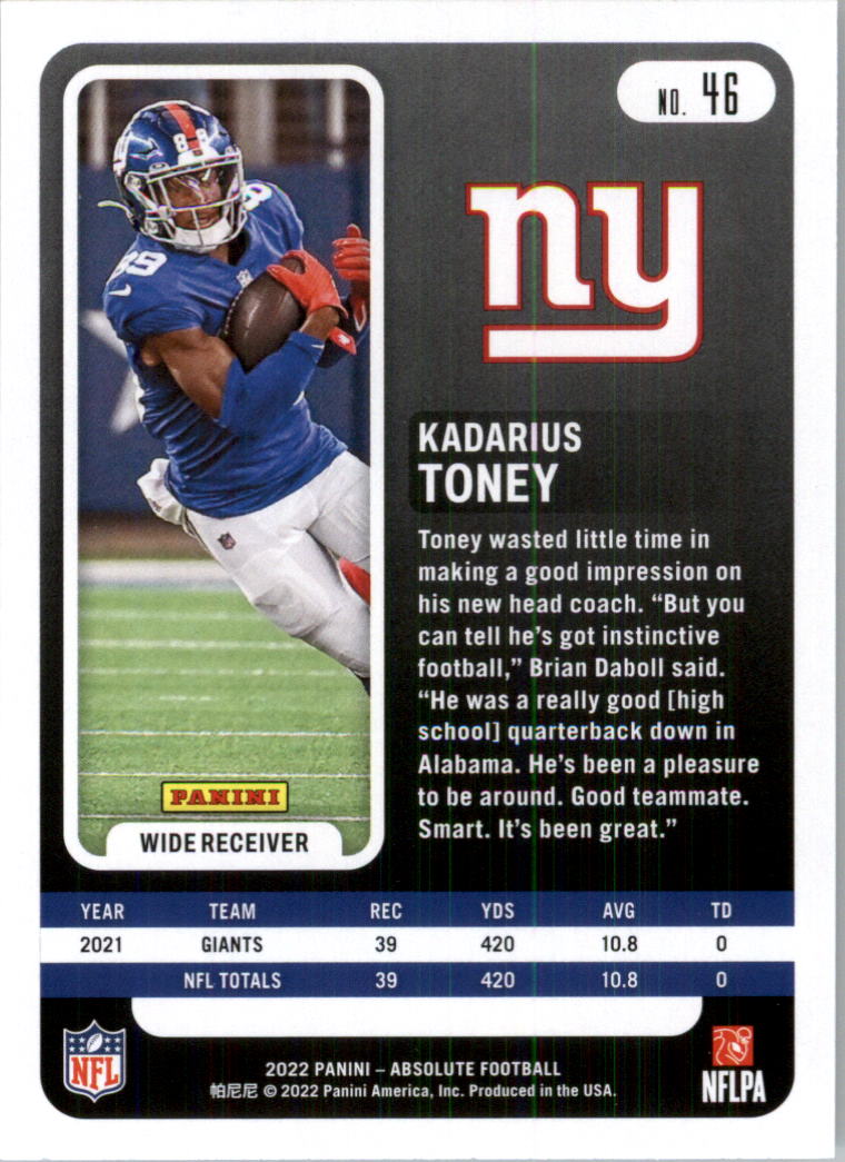 2022 Absolute Retail Football Card Pick (Base)