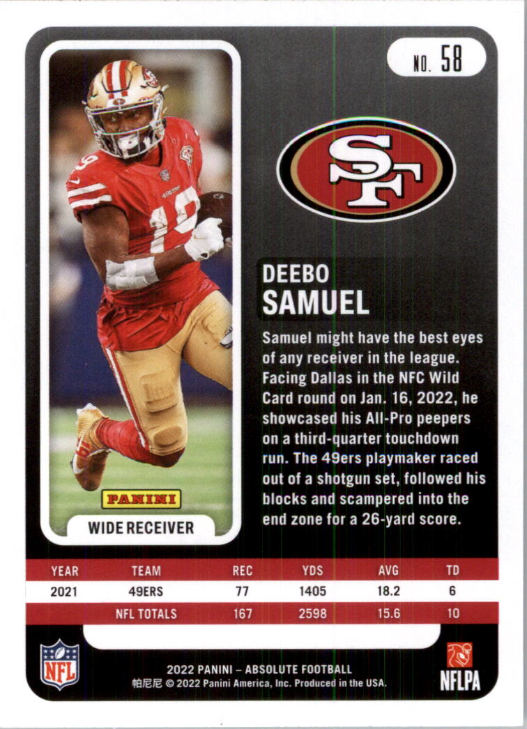 2022 Absolute Retail Football Card Pick (Base)