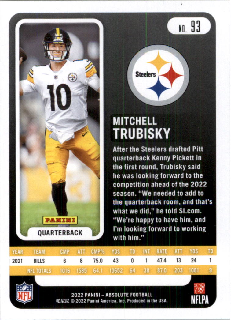 2022 Absolute Retail Football Card Pick (Base)