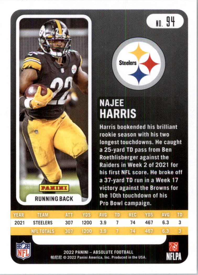 2022 Absolute Retail Football Card Pick (Base)