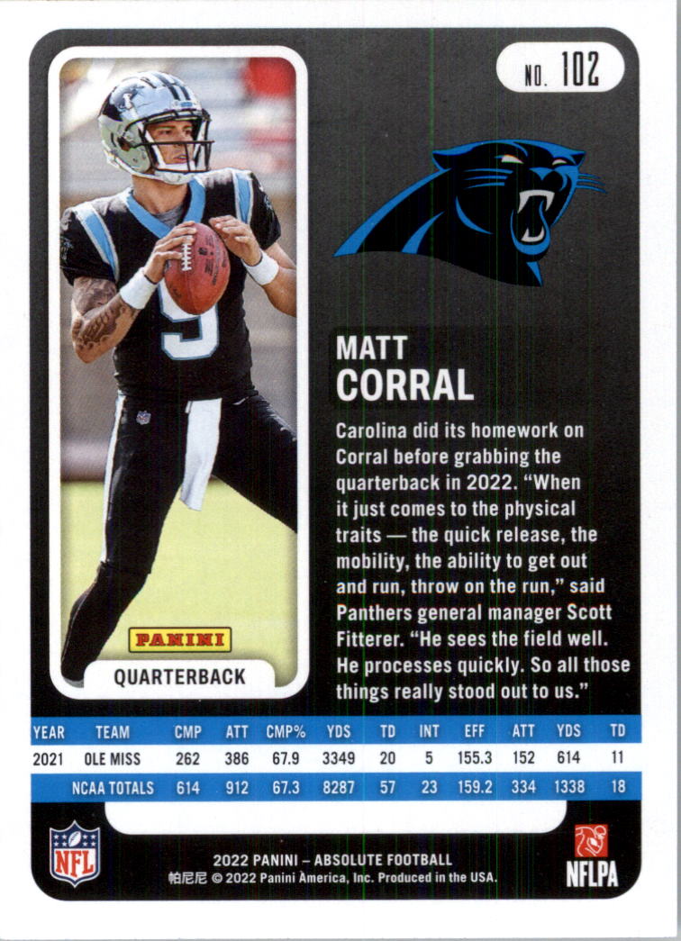 2022 Absolute Retail Football Card Pick (Base)