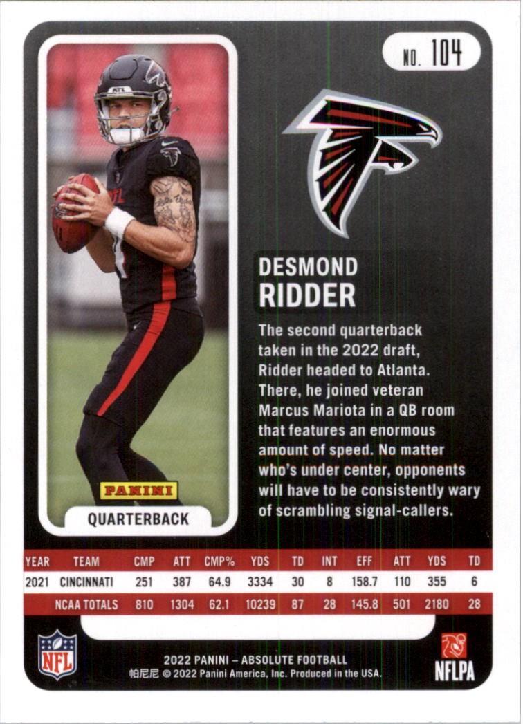 2022 Absolute Retail Football Card Pick (Base)