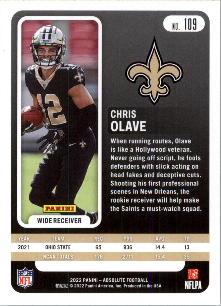 2022 Absolute Retail Football Card Pick (Base)