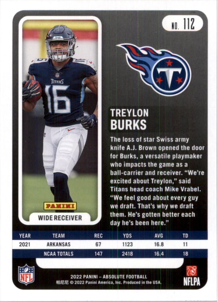 2022 Absolute Retail Football Card Pick (Base)