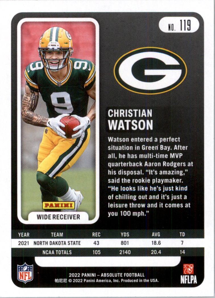 2022 Absolute Retail Football Card Pick (Base)