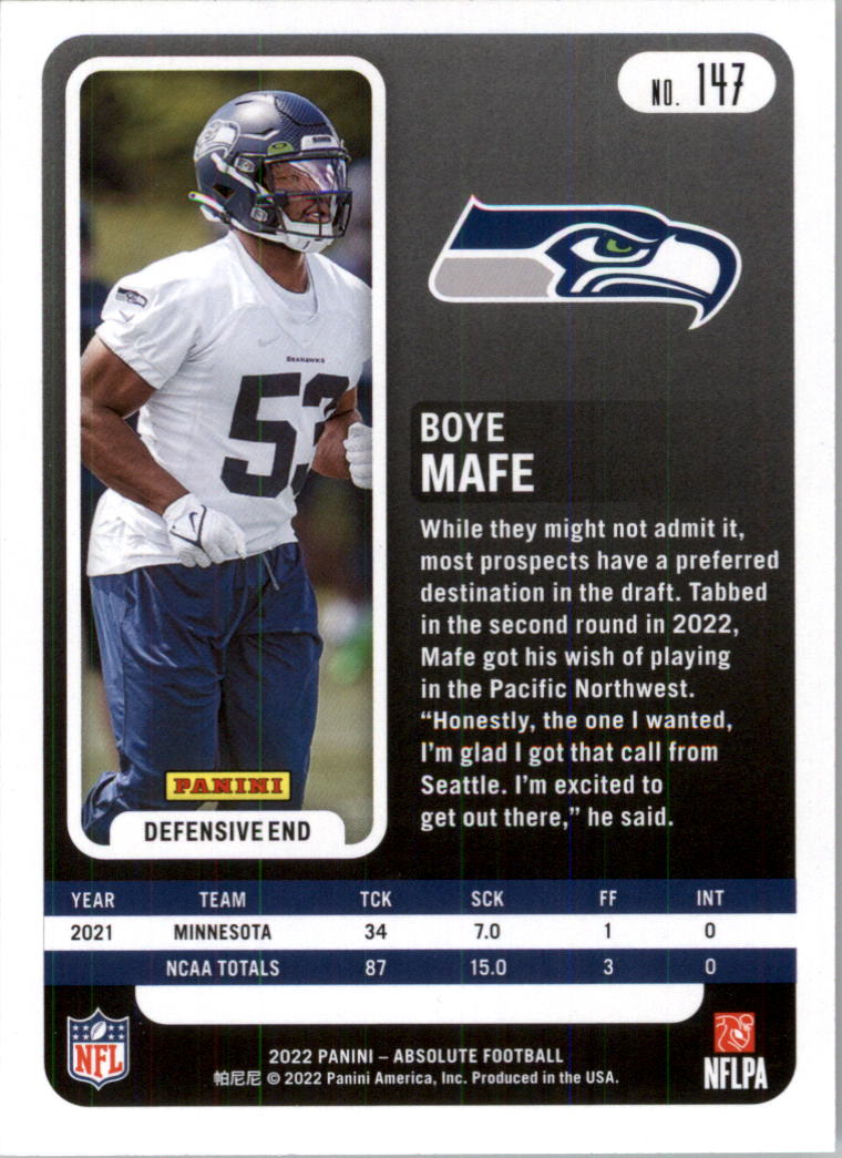 2022 Absolute Retail Football Card Pick (Base)