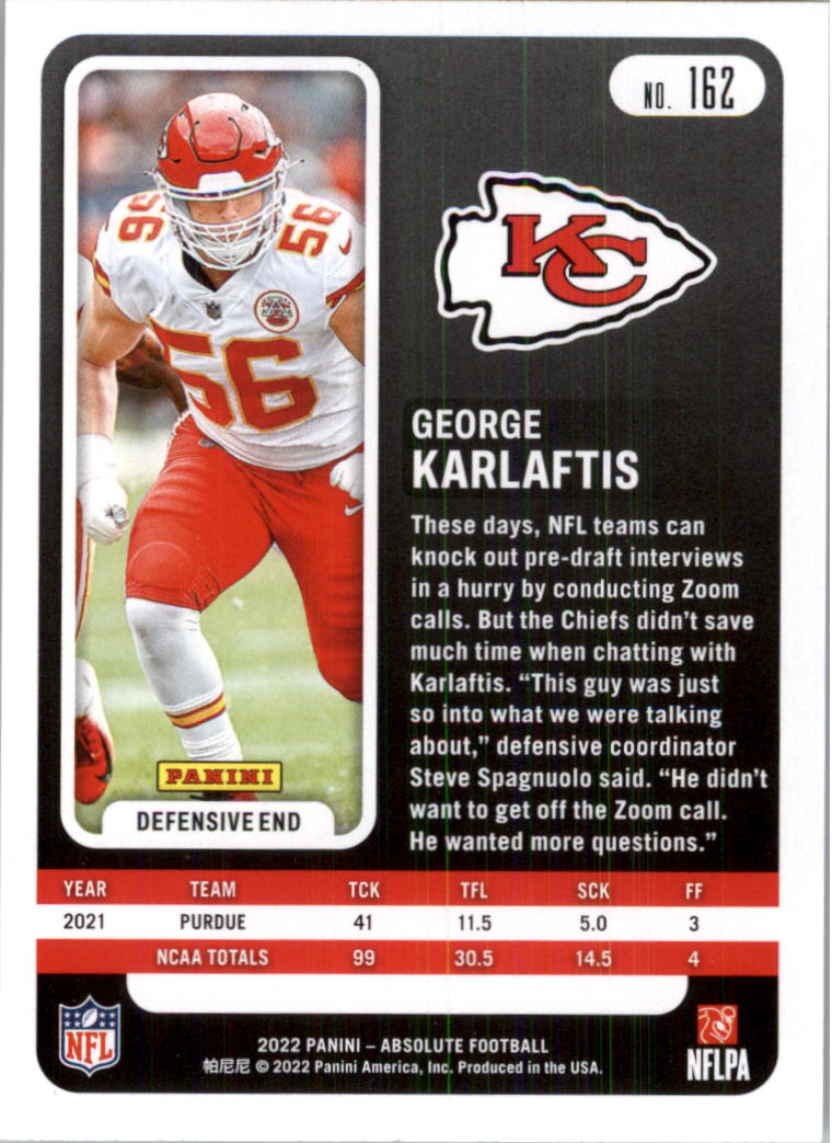 2022 Absolute Retail Football Card Pick (Base)