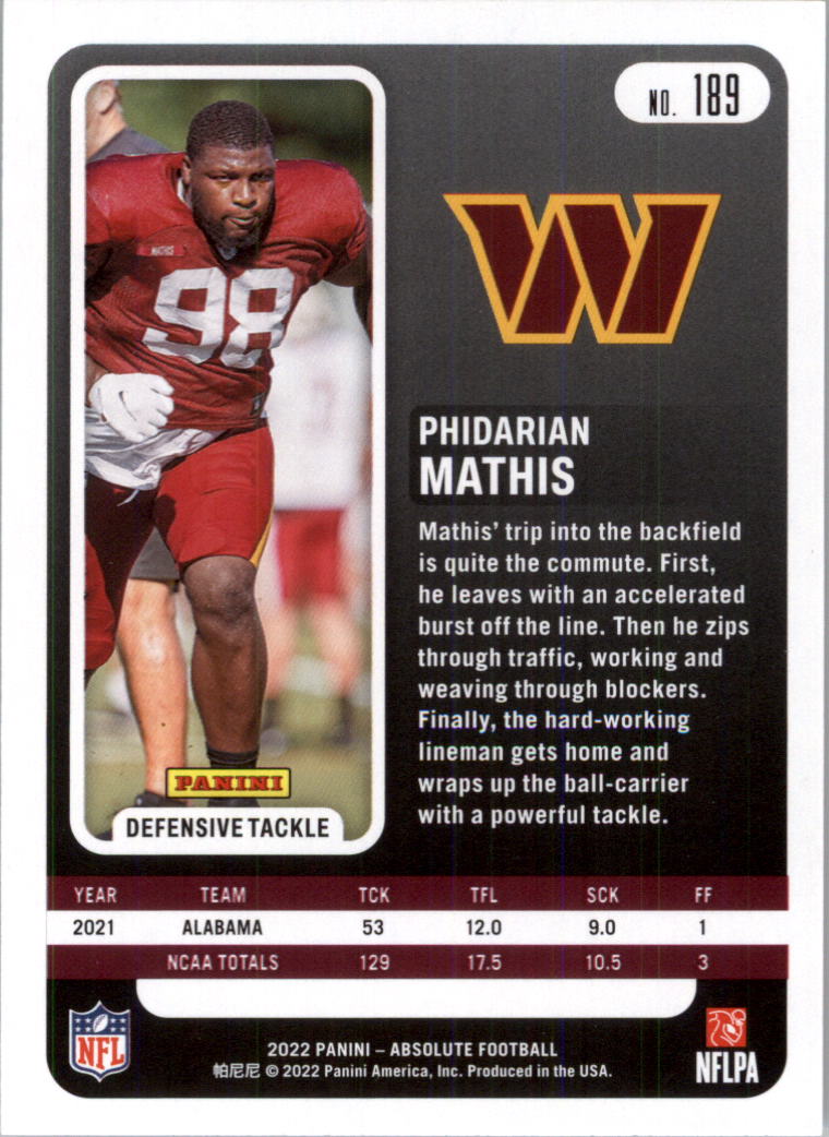 2022 Absolute Retail Football Card Pick (Base)