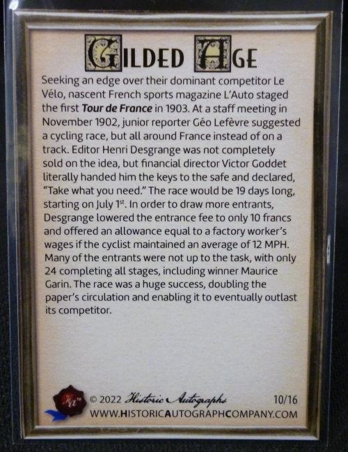 2023 Historic Autographs The Gilded Age Holographic Aurora Amethyst