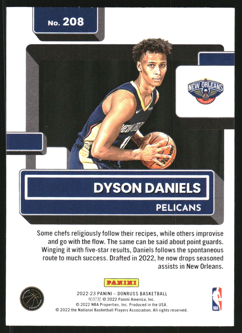 2022-23 Donruss Choice #208 Dyson Daniels RR