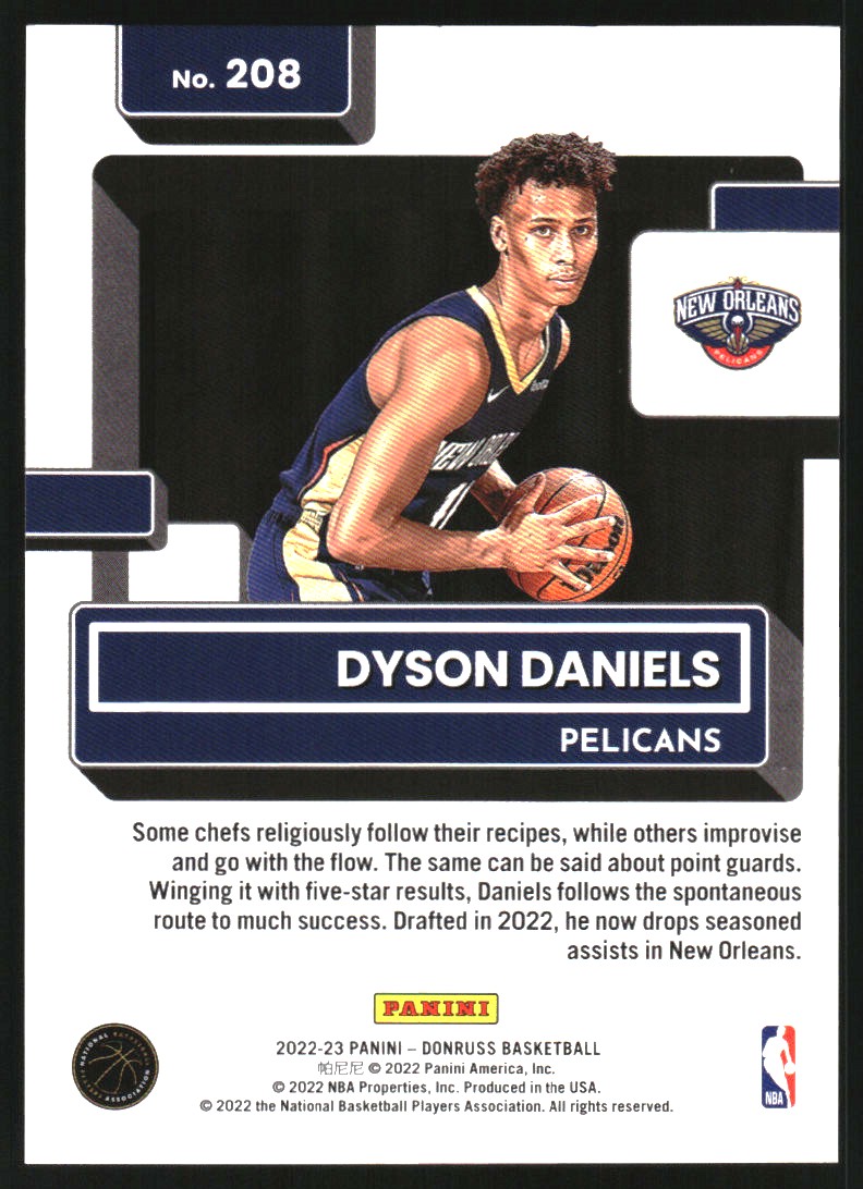 2022-23 Donruss Choice Red #208 Dyson Daniels RR