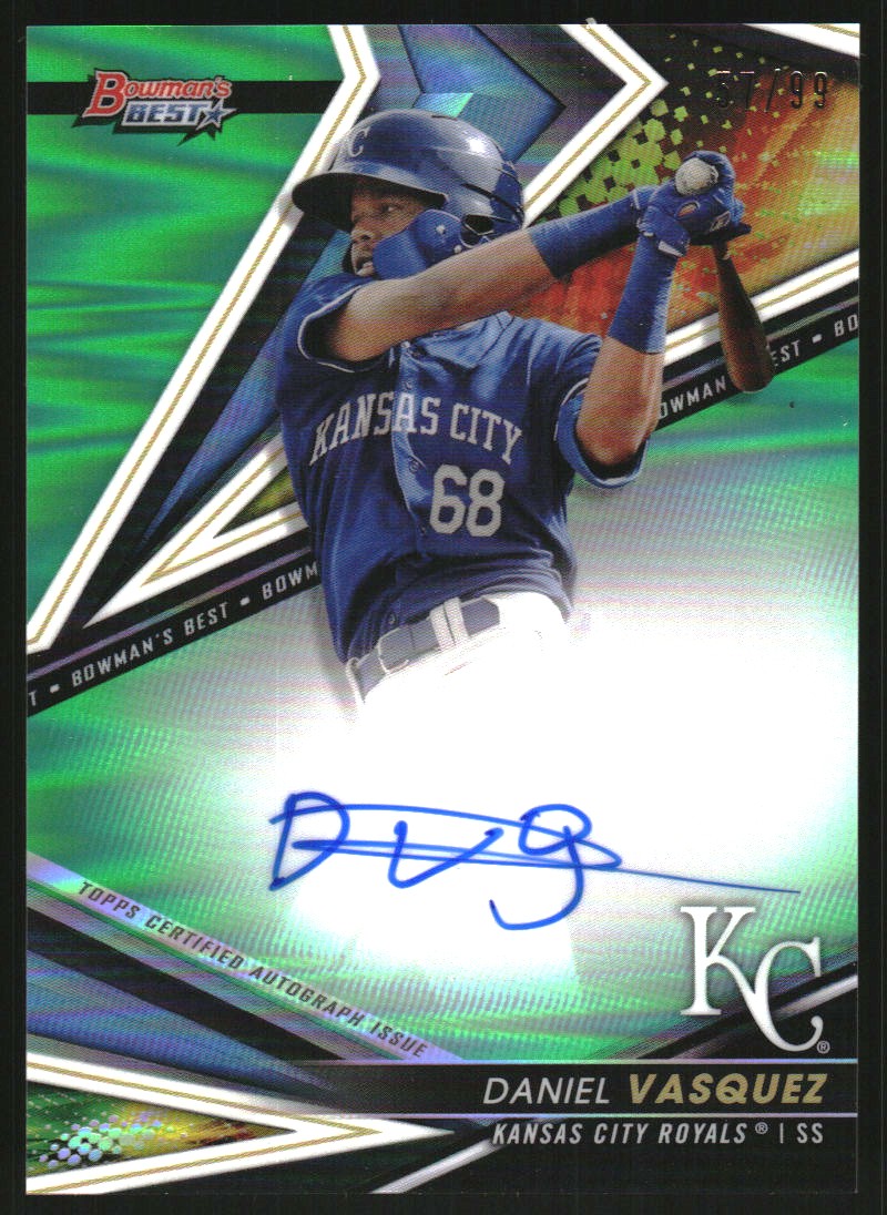 2022 Bowman's Best Best of '22 Autographs Green Refractors #B22DV Daniel Vasquez