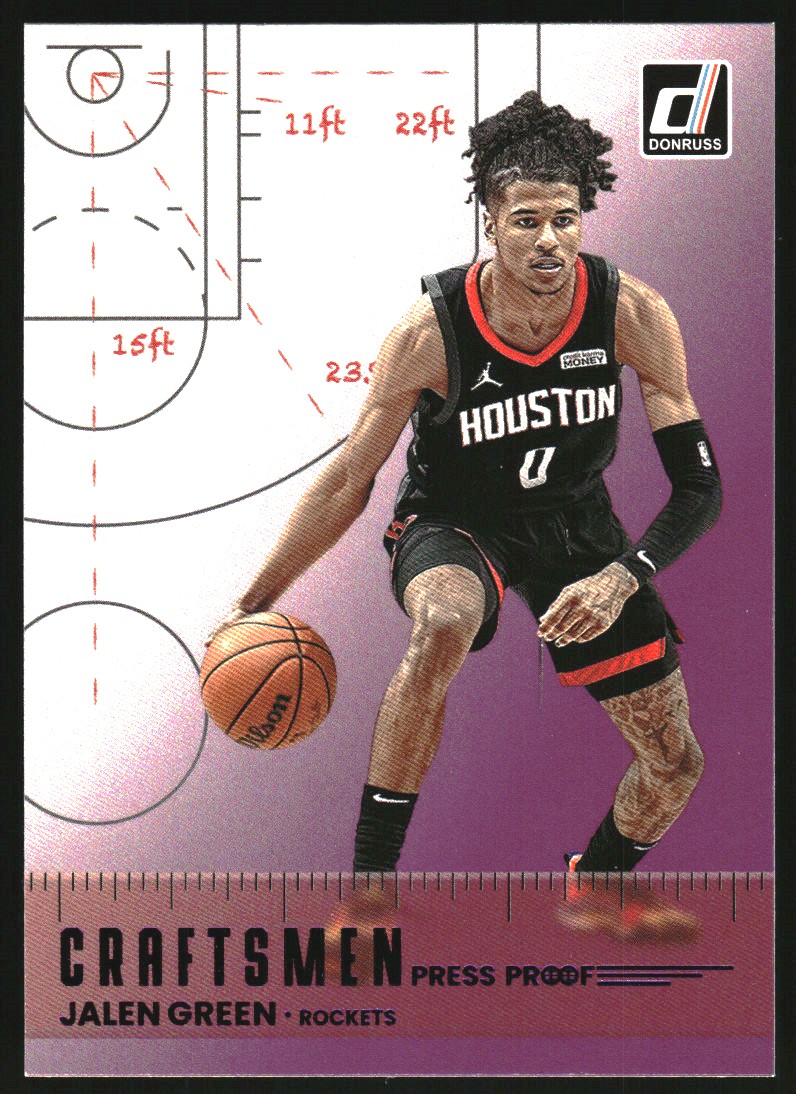2022-23 Donruss Craftsmen Press Proof Purple #12 Jalen Green on