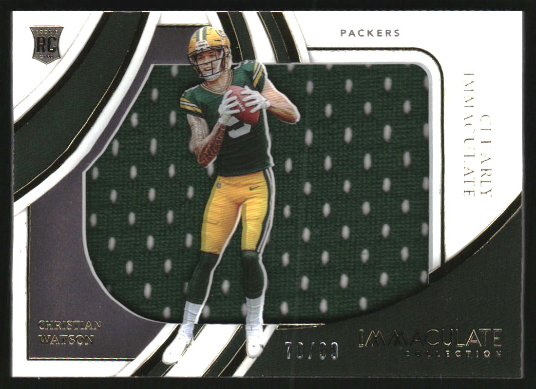 2022 Immaculate Collection Clearly Immaculate Rookie Jerseys #20 Christian Watson