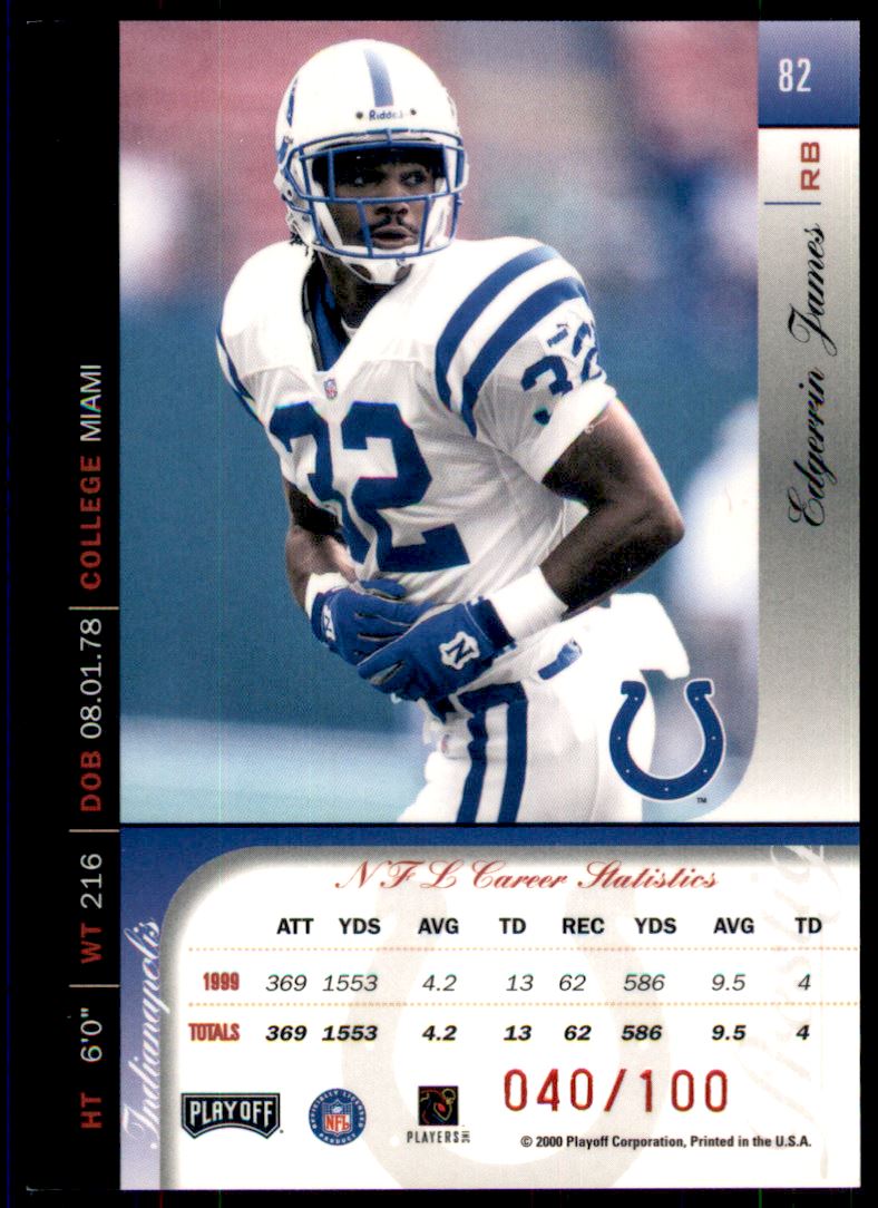 2000 Playoff Prestige Spectrum Red #82 Edgerrin James