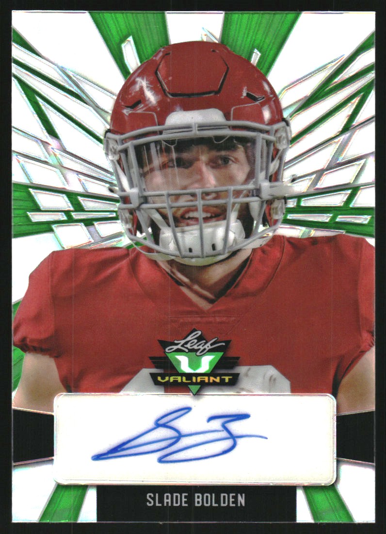 2022 Leaf Valiant Portrait Autographs Green #PASB1 Slade Bolden