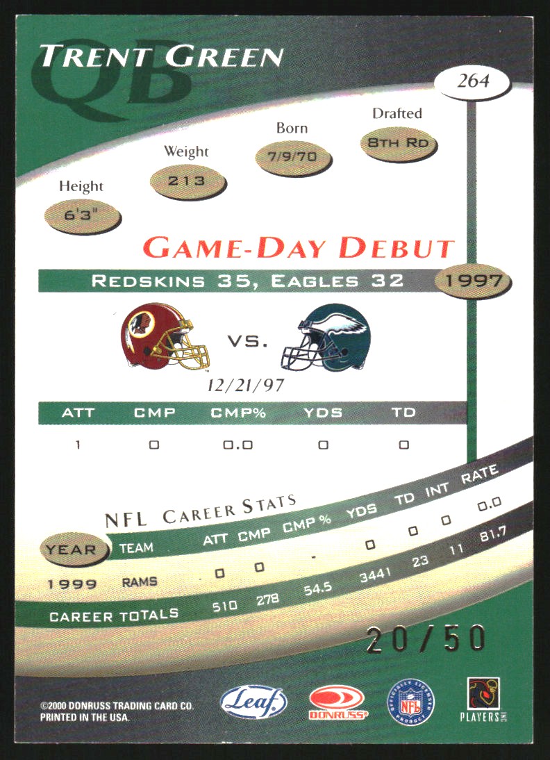 2000 Quantum Leaf Infinity Green #264 Trent Green