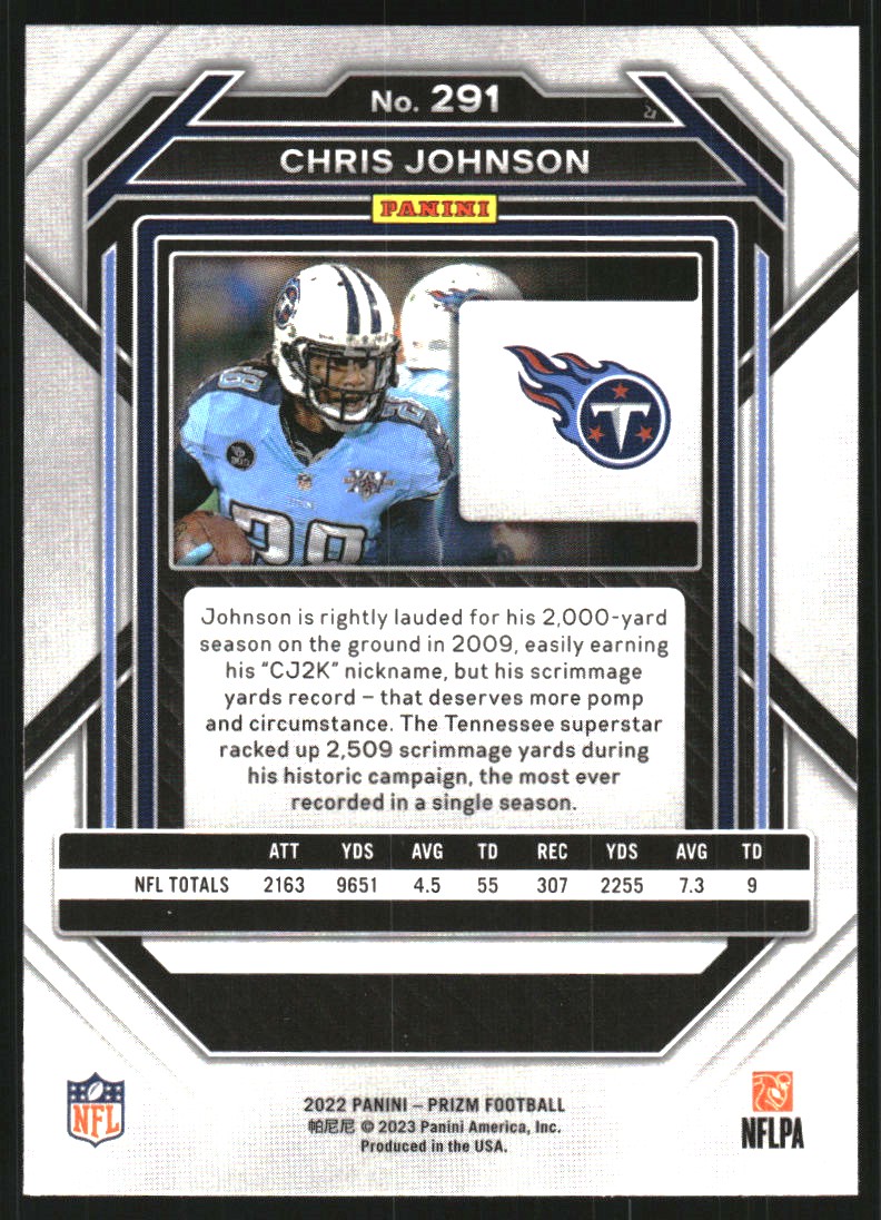 2022 Panini Prizm #291 Chris Johnson - NM-MT