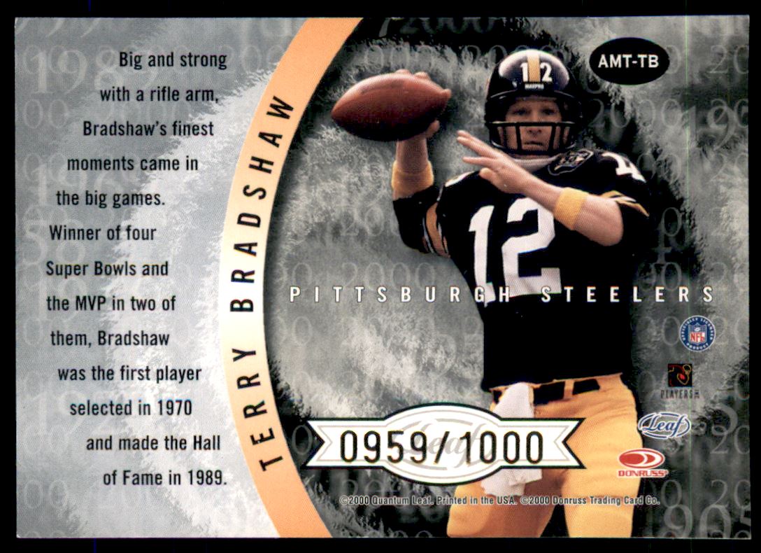 2000 Quantum Leaf All-Millennium Team #TB Terry Bradshaw