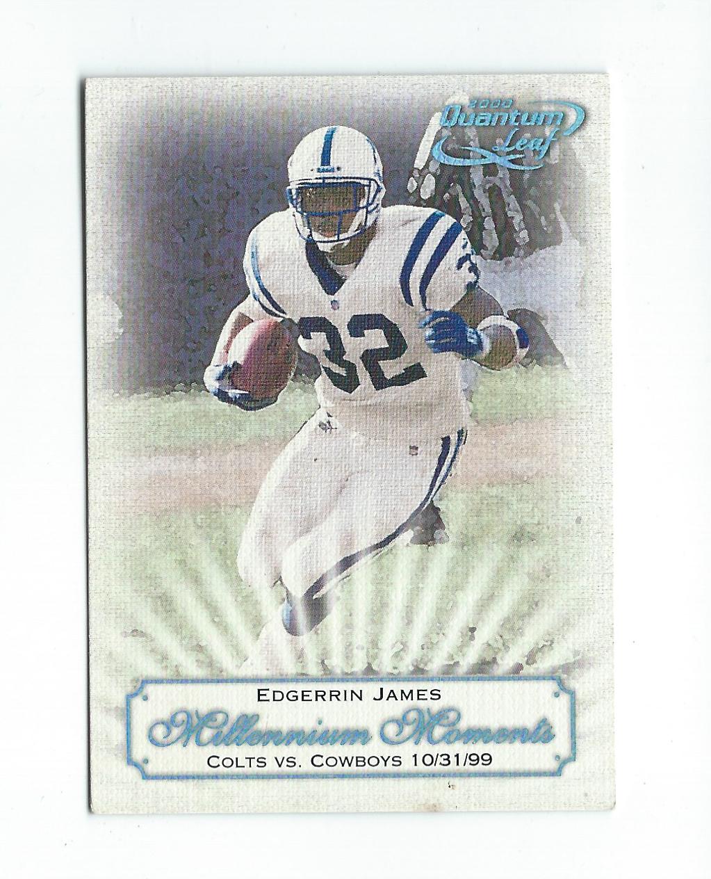 2000 Quantum Leaf Millennium Moments #MM11 Edgerrin James