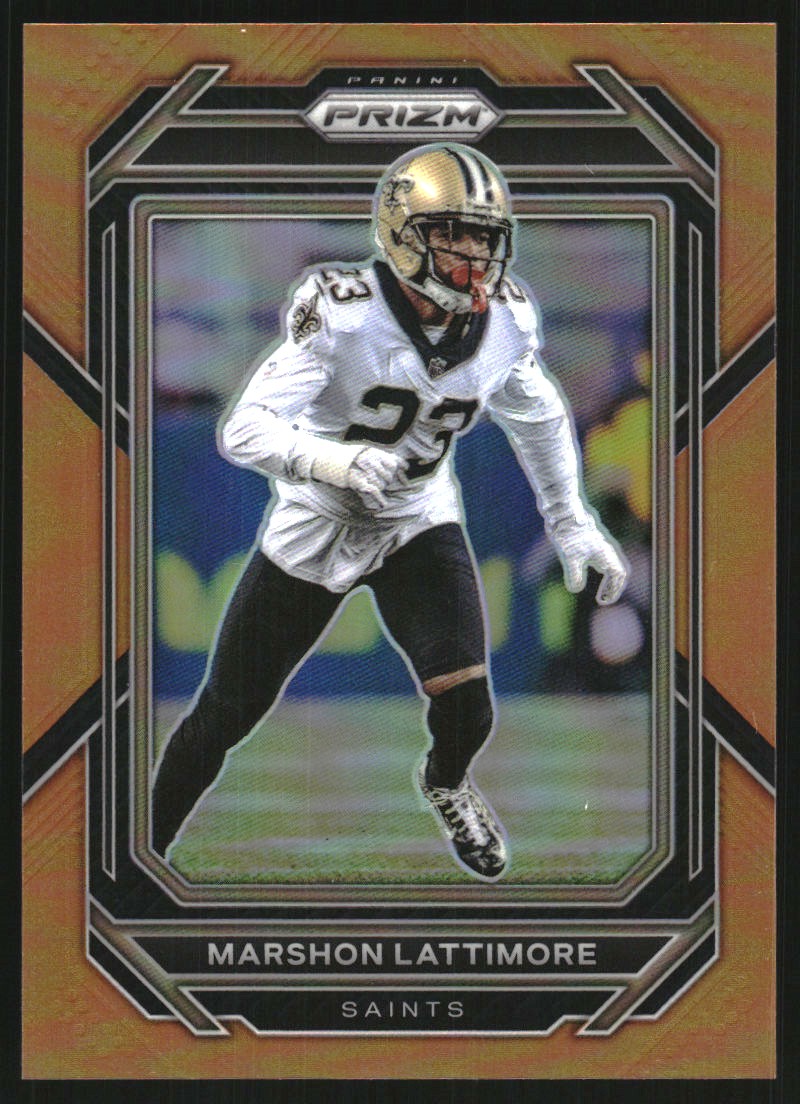 2022 Panini Prizm Prizms Orange #214 Marshon Lattimore